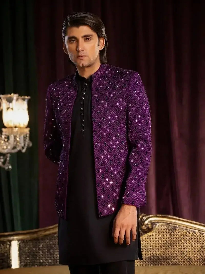 ALAM – Pakistani Formal Suit by Ahsan Tariq Couture – view 4