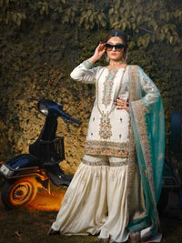 Ethereal – Pakistani Engagement Wear by Ahsan Tariq Couture – view 7