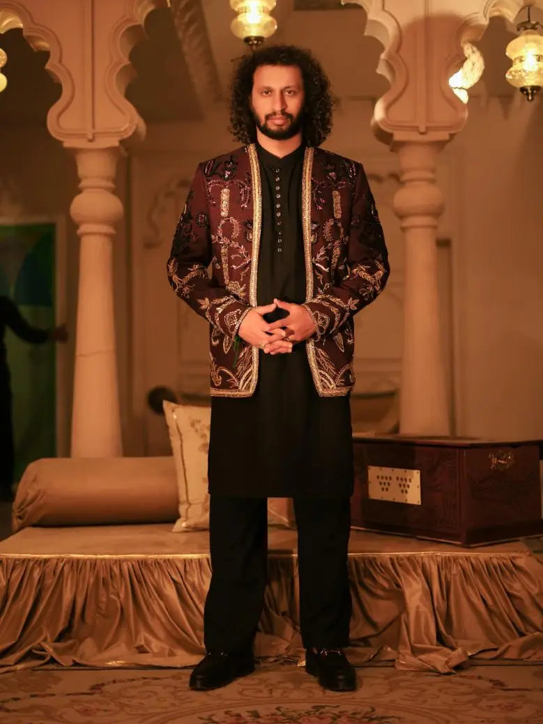 Ghazi – Pakistani Open Prince Coat by Ahsan Tariq Couture – view 1