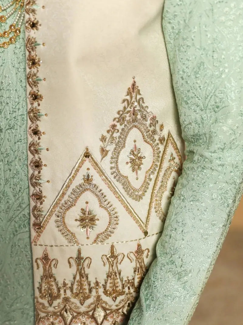 Gulistan – Pakistani Designer Waistcoat by Ahsan Tariq Couture – view 3