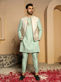 Gulistan – Pakistani Designer Waistcoat by Ahsan Tariq Couture – view 1