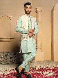 Gulistan – Pakistani Designer Waistcoat by Ahsan Tariq Couture – view 2