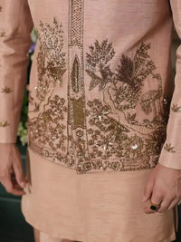 Gulzar-e-Raunaq – Pakistani Prince Coat by Ahsan Tariq Couture – view 5