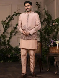 Gulzar-e-Raunaq – Pakistani Prince Coat by Ahsan Tariq Couture – view 1