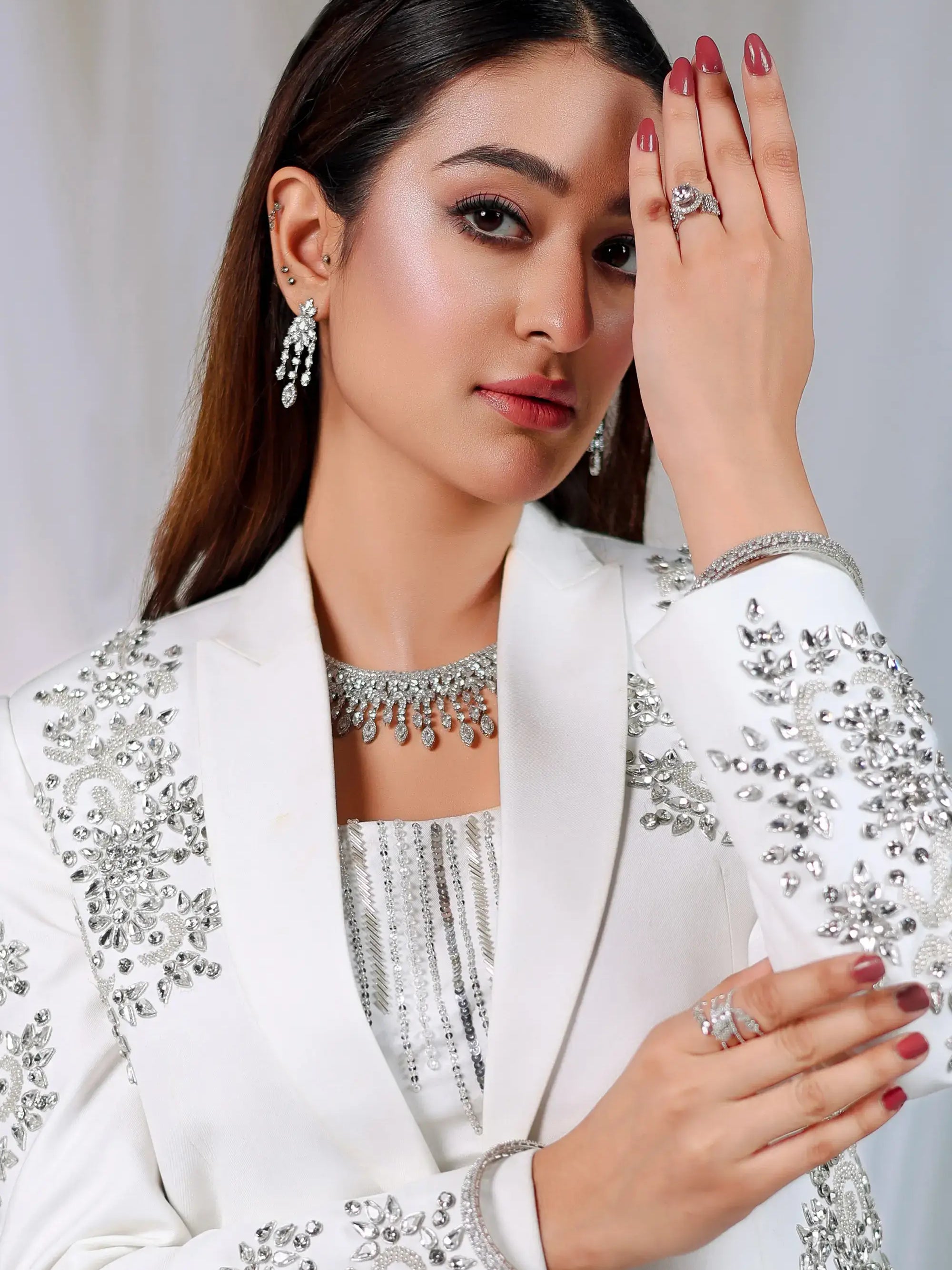 Ivory Radiance – Pakistani Engagement Wear by Ahsan Tariq Couture – view 5