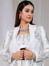 Ivory Radiance – Pakistani Engagement Wear by Ahsan Tariq Couture – view 10