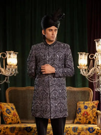 MASTAAN – Pakistani Groom Sherwani by Ahsan Tariq Couture – view 9