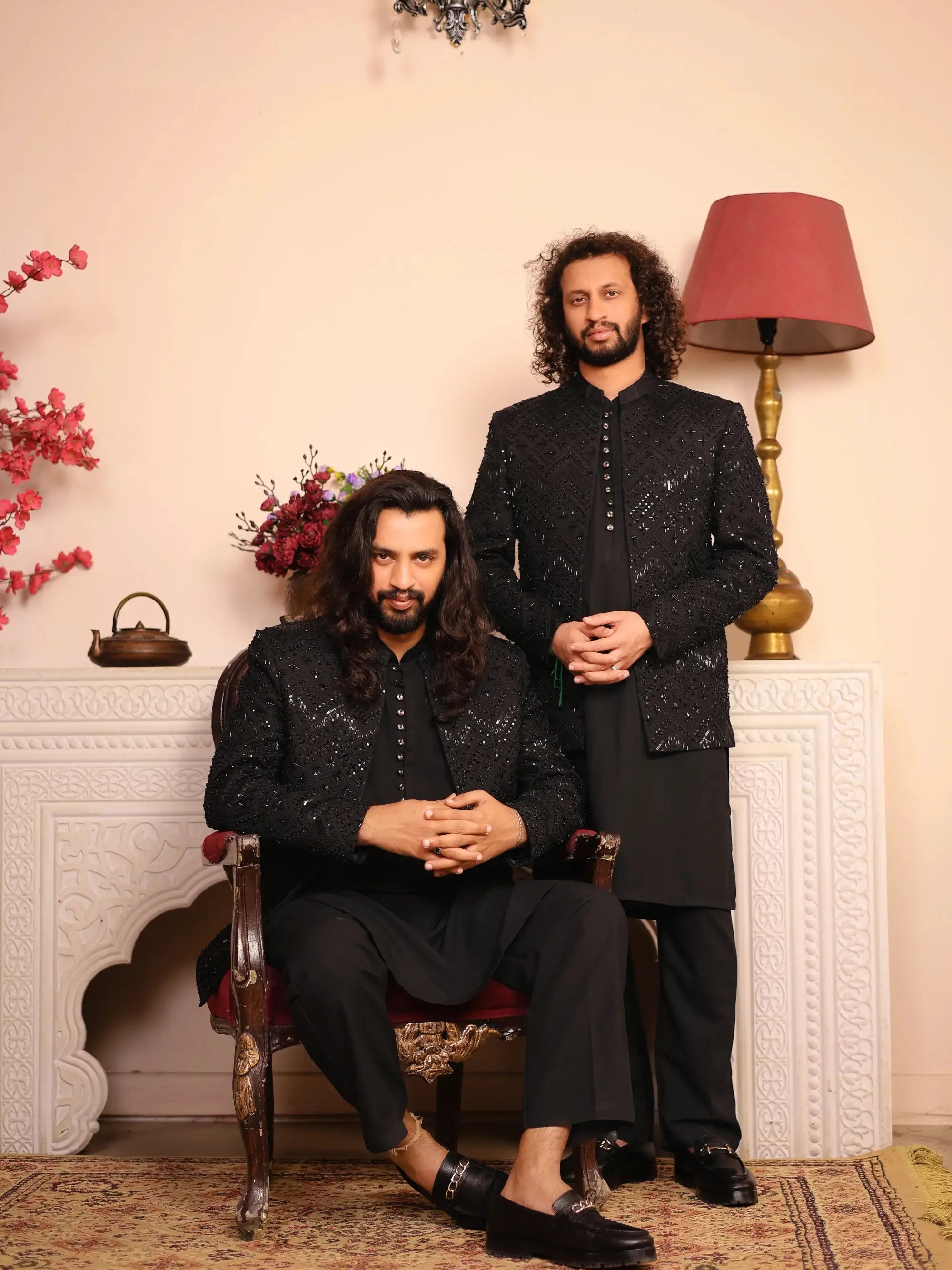NAWAB – Pakistani Groom Sherwani by Ahsan Tariq Couture – view 1