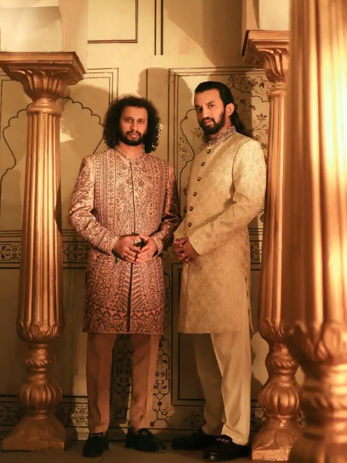 Qalandar – Pakistani Groom Sherwani by Ahsan Tariq Couture – view 6