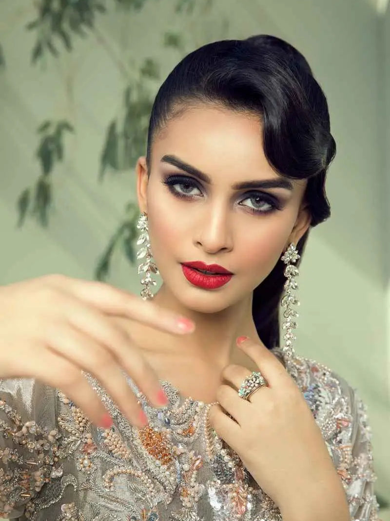 Quicksilver – Pakistani Engagement Wear by Ahsan Tariq Couture – view 4