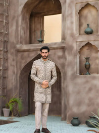 QURB – Pakistani Groom Sherwani by Ahsan Tariq Couture – view 7