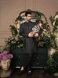 Ranjeet Singh Royal – Pakistani Groom Sherwani by Ahsan Tariq Couture – view 7