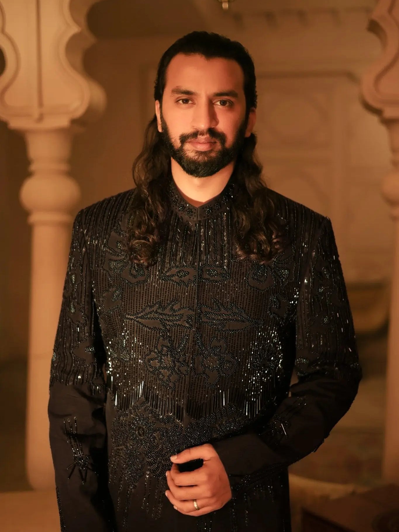 Shahenshah – Pakistani Groom Sherwani by Ahsan Tariq Couture – view 2