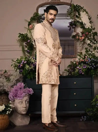Shairshah – Pakistani Groom Sherwani by Ahsan Tariq Couture – view 6