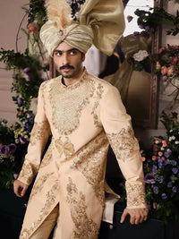 Shairshah – Pakistani Groom Sherwani by Ahsan Tariq Couture – view 7