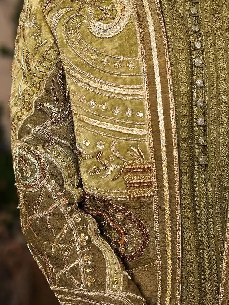 Sherawala Velvet – Pakistani Formal Suit by Ahsan Tariq Couture – view 5