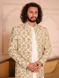 Sultan – Pakistani Open Prince Coat by Ahsan Tariq Couture – view 3