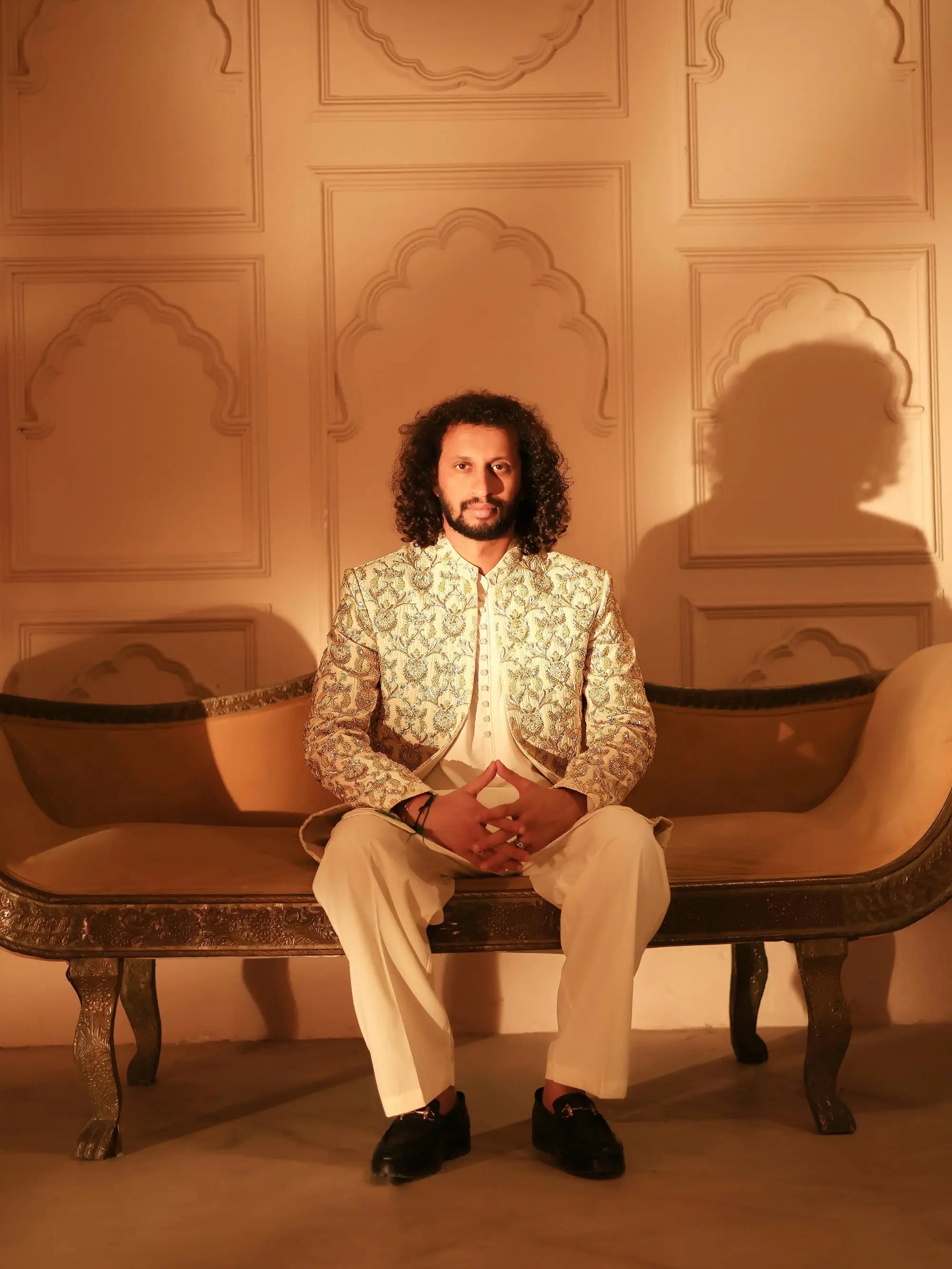 Sultan – Pakistani Open Prince Coat by Ahsan Tariq Couture – view 5