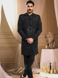 Tajdar – Pakistani Groom Sherwani by Ahsan Tariq Couture – view 3