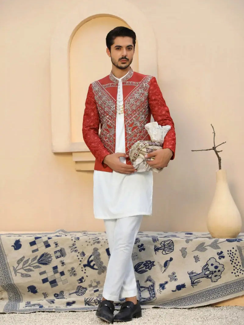 YAQOOT – Pakistani Open Prince Coat by Ahsan Tariq Couture – view 2