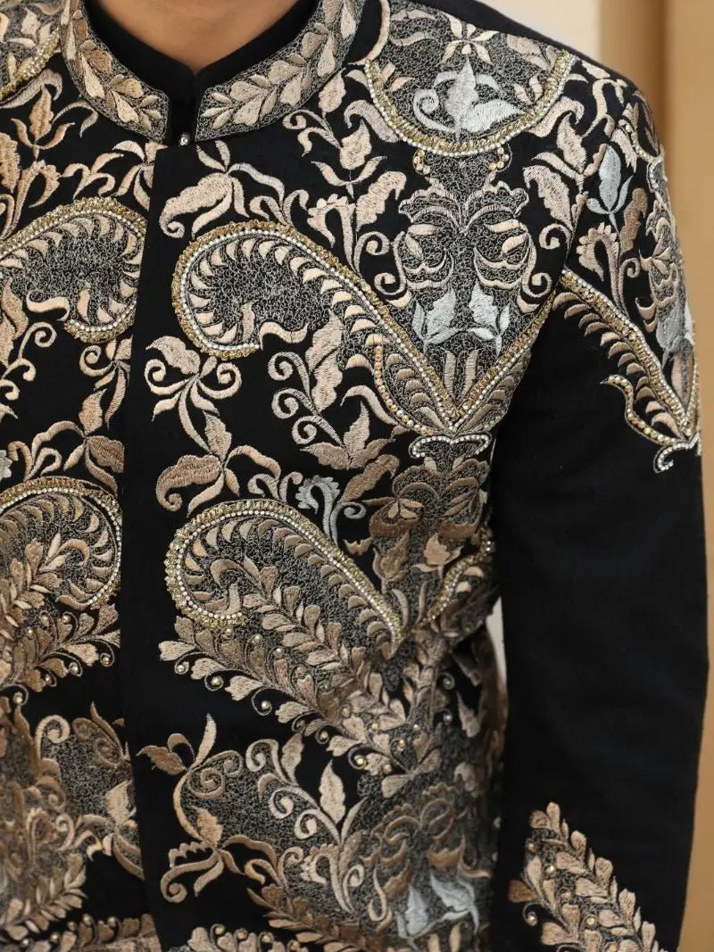 AKS – Pakistani Prince Coat by Ahsan Tariq Couture – view 3
