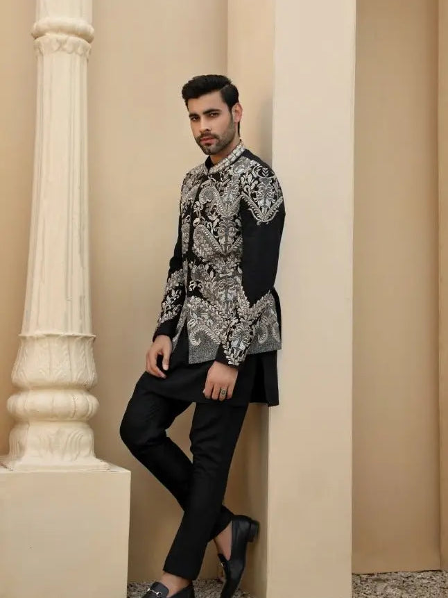 AKS – Pakistani Prince Coat by Ahsan Tariq Couture – view 1