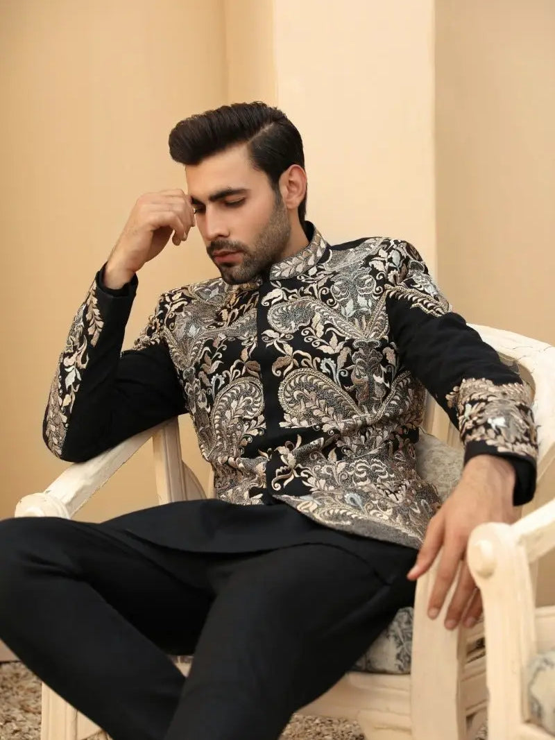 AKS – Pakistani Prince Coat by Ahsan Tariq Couture – view 2