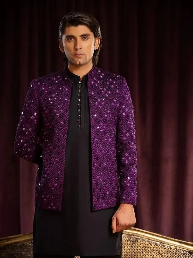 ALAM – Pakistani Formal Suit by Ahsan Tariq Couture – view 3