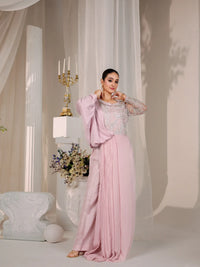 Blush Opulence – Pakistani Engagement Wear by Ahsan Tariq Couture – view 1