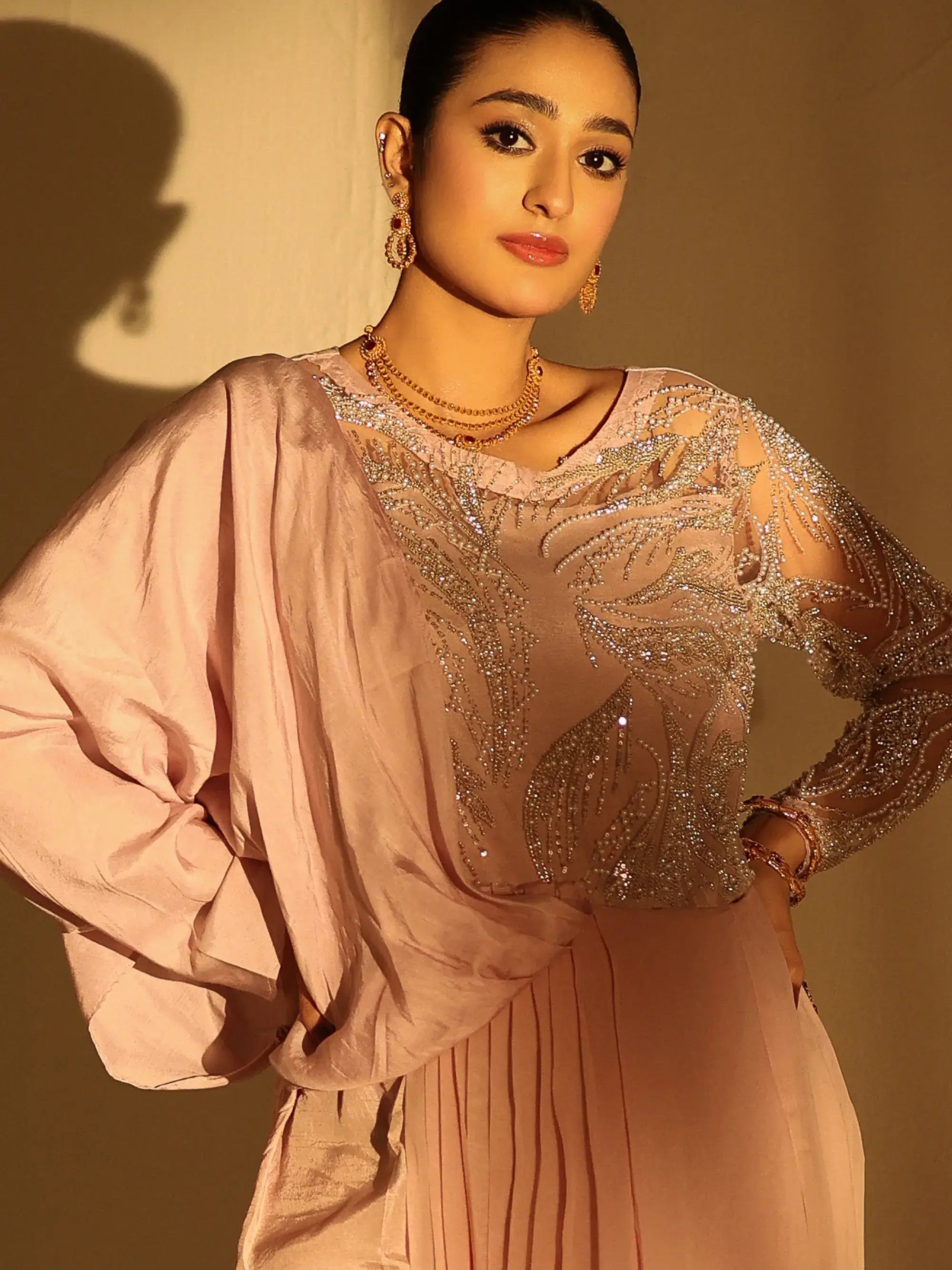 Blush Opulence – Pakistani Engagement Wear by Ahsan Tariq Couture – view 8
