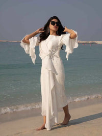 CELESTIAL DRAPE – Pakistani Engagement Wear by Ahsan Tariq Couture – view 1