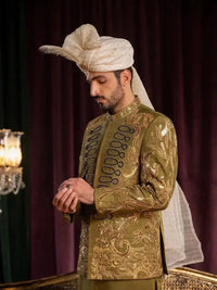 DAVR – Pakistani Prince Coat by Ahsan Tariq Couture – view 4