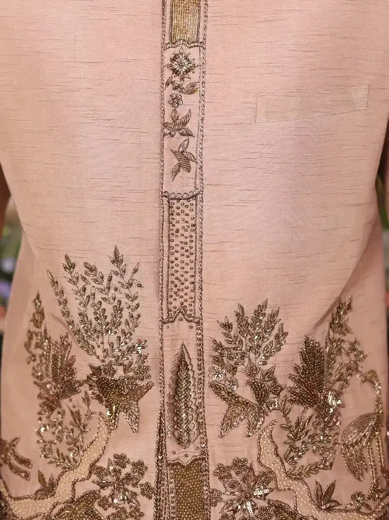 Gulzar-e-Raunaq – Pakistani Prince Coat by Ahsan Tariq Couture – view 6