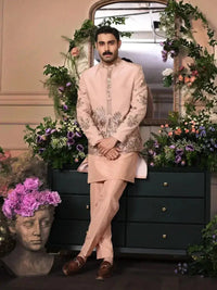 Gulzar-e-Raunaq – Pakistani Prince Coat by Ahsan Tariq Couture – view 3