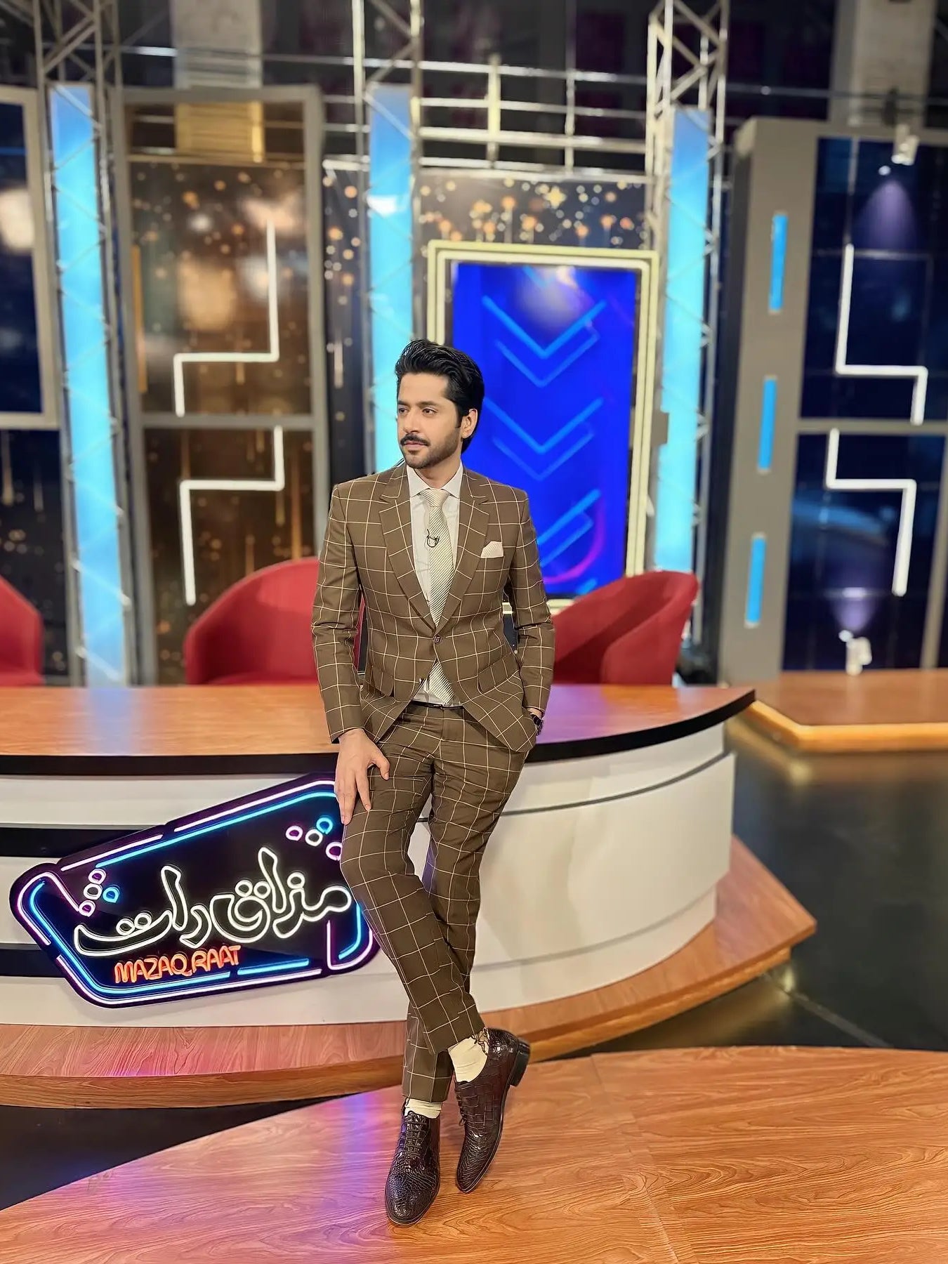 Heritage Windowpane – Pakistani Formal Suit by Ahsan Tariq Couture