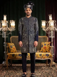 MASTAAN – Pakistani Groom Sherwani by Ahsan Tariq Couture – view 1