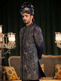 MASTAAN – Pakistani Groom Sherwani by Ahsan Tariq Couture – view 3