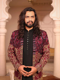 Mirza – Pakistani Groom Sherwani by Ahsan Tariq Couture – view 2