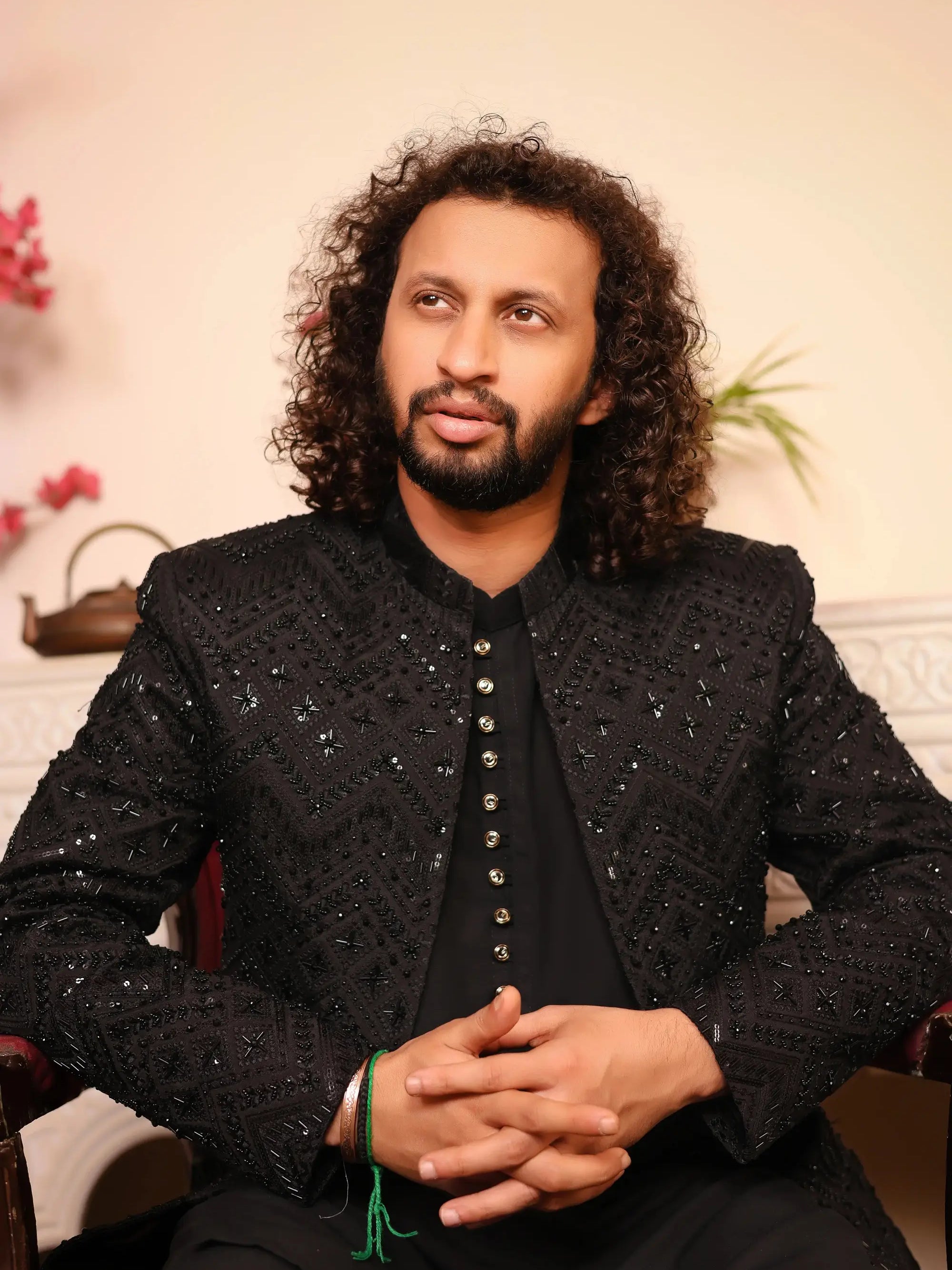NAWAB – Pakistani Groom Sherwani by Ahsan Tariq Couture – view 9