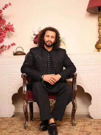 NAWAB – Pakistani Groom Sherwani by Ahsan Tariq Couture – view 10