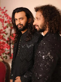 NAWAB – Pakistani Groom Sherwani by Ahsan Tariq Couture – view 4