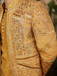 Nishan-e-Manzil – Pakistani Open Prince Coat by Ahsan Tariq Couture – view 3