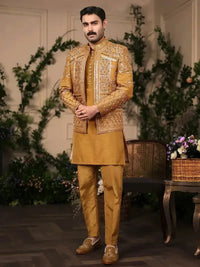 Nishan-e-Manzil – Pakistani Open Prince Coat by Ahsan Tariq Couture – view 1