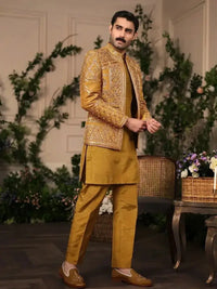 Nishan-e-Manzil – Pakistani Open Prince Coat by Ahsan Tariq Couture – view 4