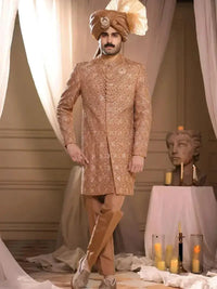 Pehlwani Poshak – Pakistani Groom Sherwani by Ahsan Tariq Couture – view 1