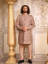 Qalandar – Pakistani Groom Sherwani by Ahsan Tariq Couture – view 4