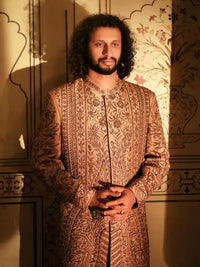 Qalandar – Pakistani Groom Sherwani by Ahsan Tariq Couture – view 5
