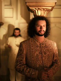 Qalandar – Pakistani Groom Sherwani by Ahsan Tariq Couture – view 7