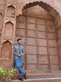 QALB – Pakistani Open Prince Coat by Ahsan Tariq Couture – view 5