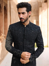 QARA – Pakistani Groom Sherwani by Ahsan Tariq Couture – view 8